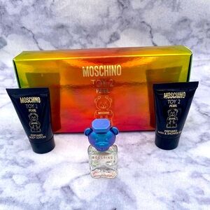 Moschino Gift Set-Toy 2 Pearl EDP,Body Lotion,Shower Gel-5ml,25ml-3pc-BOXED-NEW